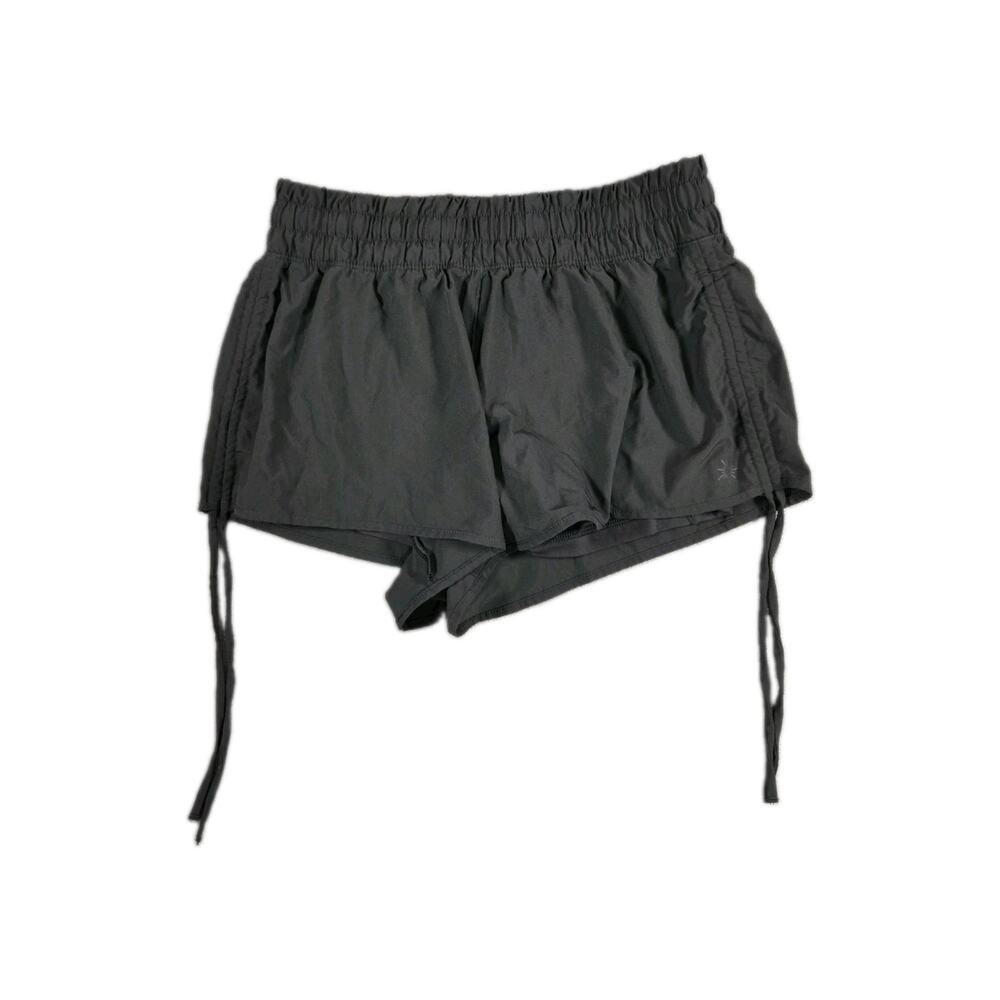 OFFLINE by Aerie Shorts Womens Sz S Black Low Rise Ruched Side Activewear C17